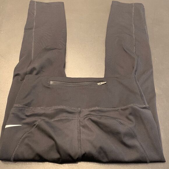 Nike Women's Pull On Back Leg Sheer Dri-Fit Leggings Active Pants Black Small - Picture 5 of 6